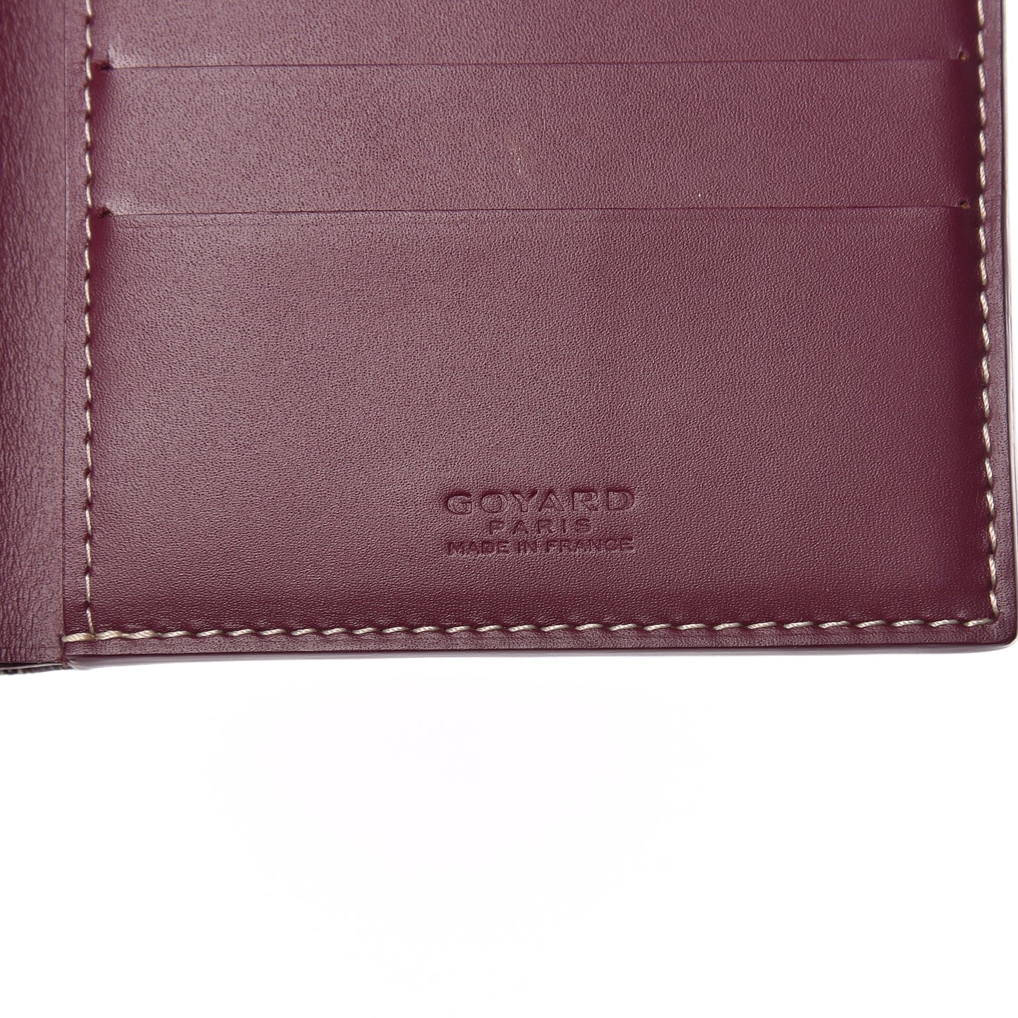 Chevron Bifold Wallet Burgundy