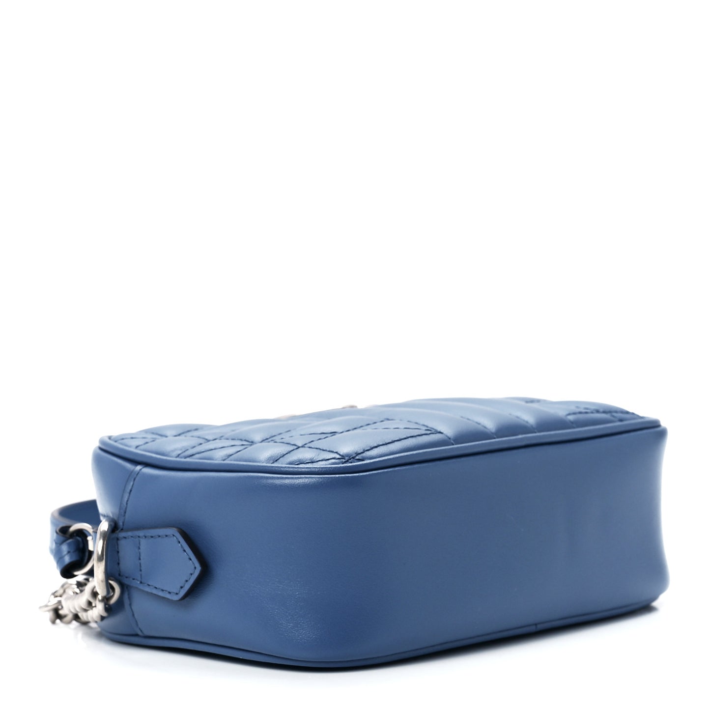 Calfskin Matelasse Aria Mini GG Marmont Chain Shoulder Bag Clear Blue