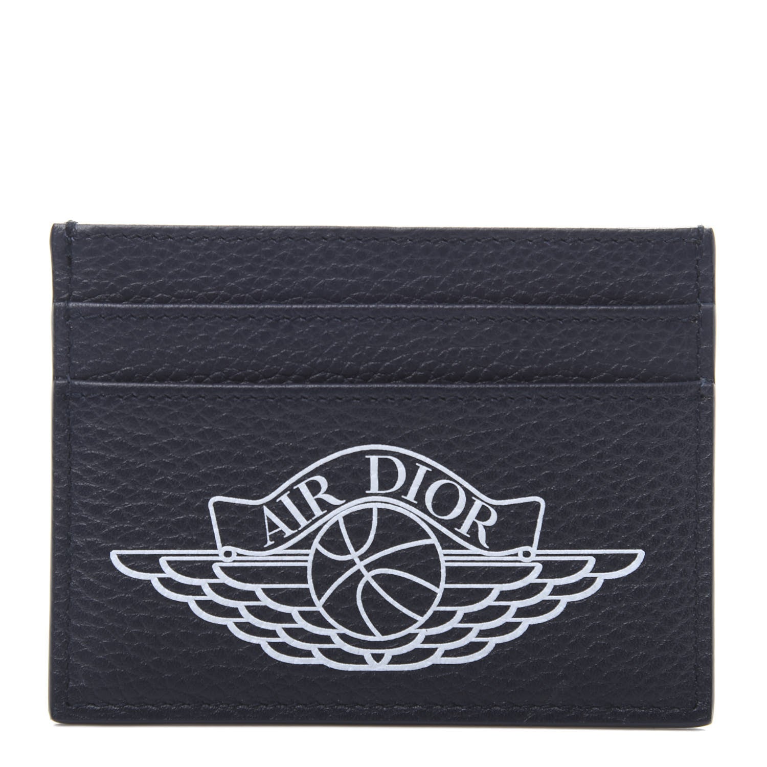 Christian Dior X AIR JORDAN Grained Calfskin Card Holder Bleu 1 of 9