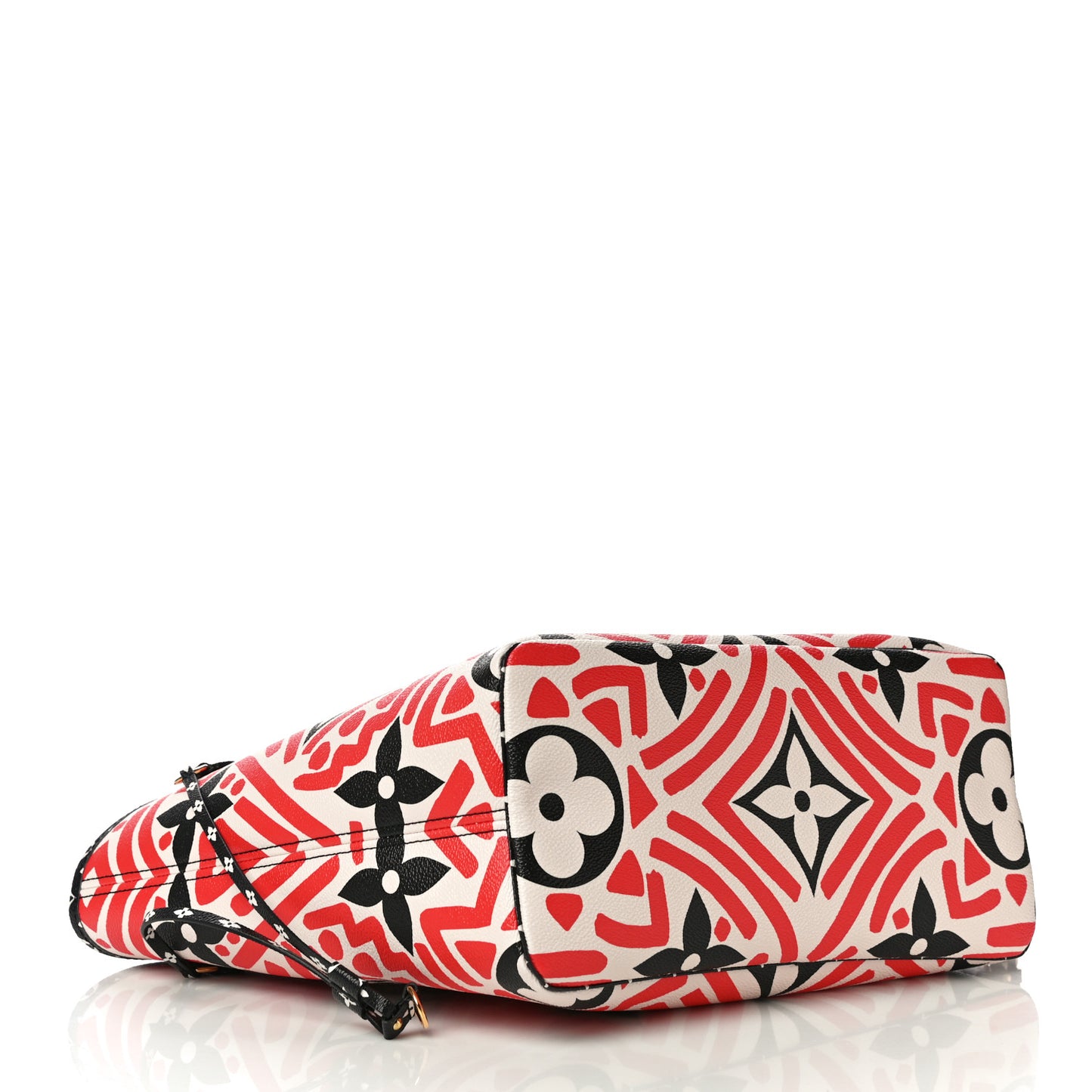 Monogram Giant Crafty Neverfull MM Creme Rouge Black