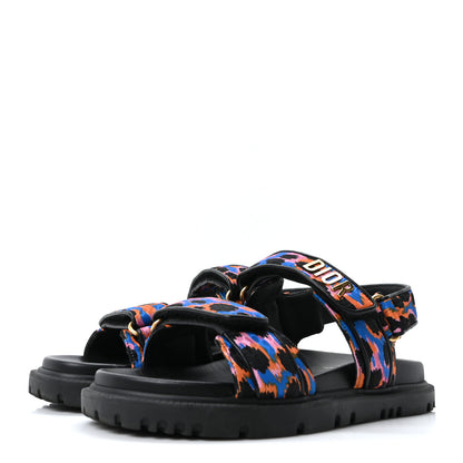 Christian Dior Technical Fabric Mizza Print Dioract Sandals 37 Multicolor 4 of 9