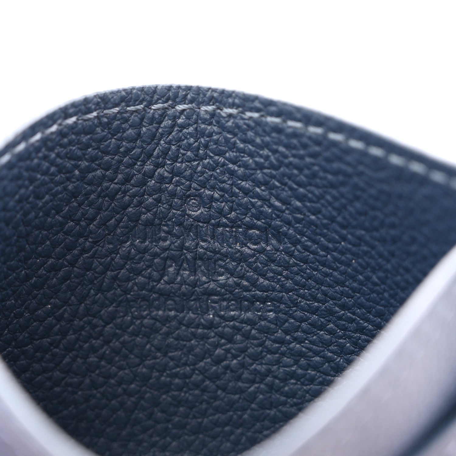 Louis Vuitton Calfskin Monogram Shadow Double Card Holder Navy Blue 6 of 6