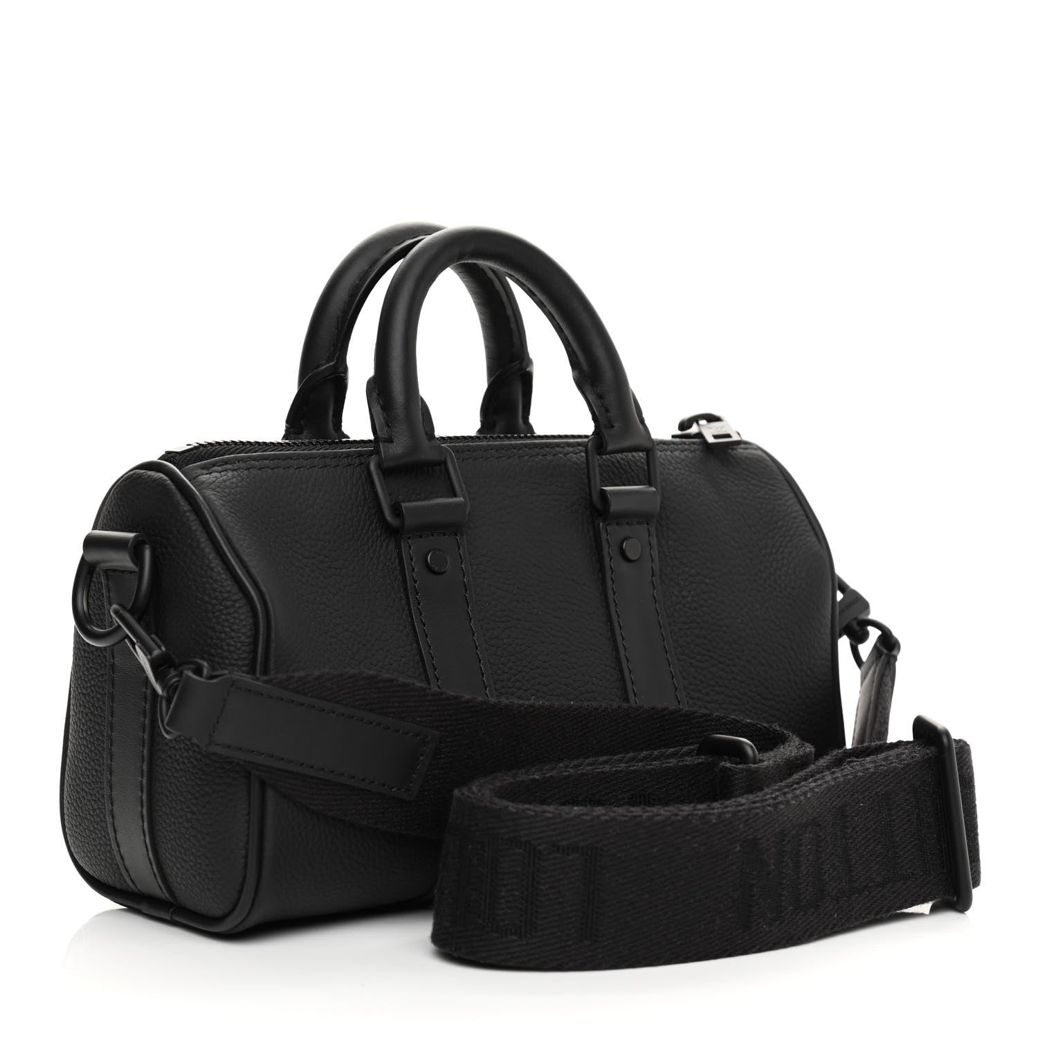Louis Vuitton Grained Calfskin Aerogram Keepall XS Black 3 of 9