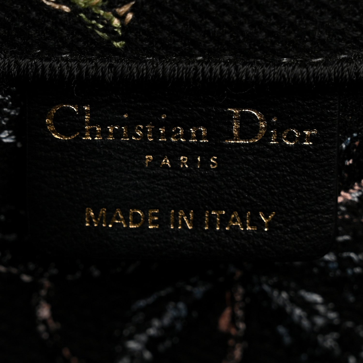 Christian Dior Canvas Embroidered Medium Cabinet De Curiosites