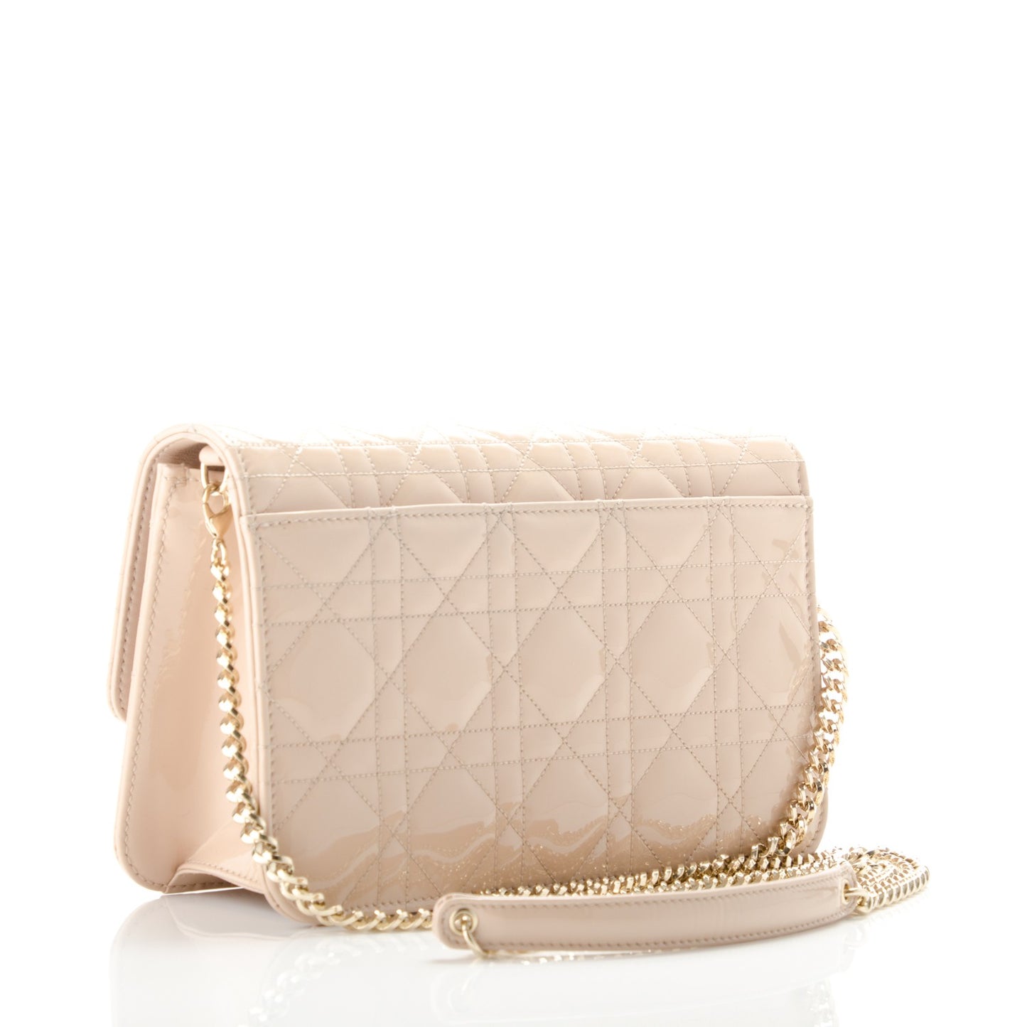 Patent Cannage Miss Dior Promenade Pouch Beige