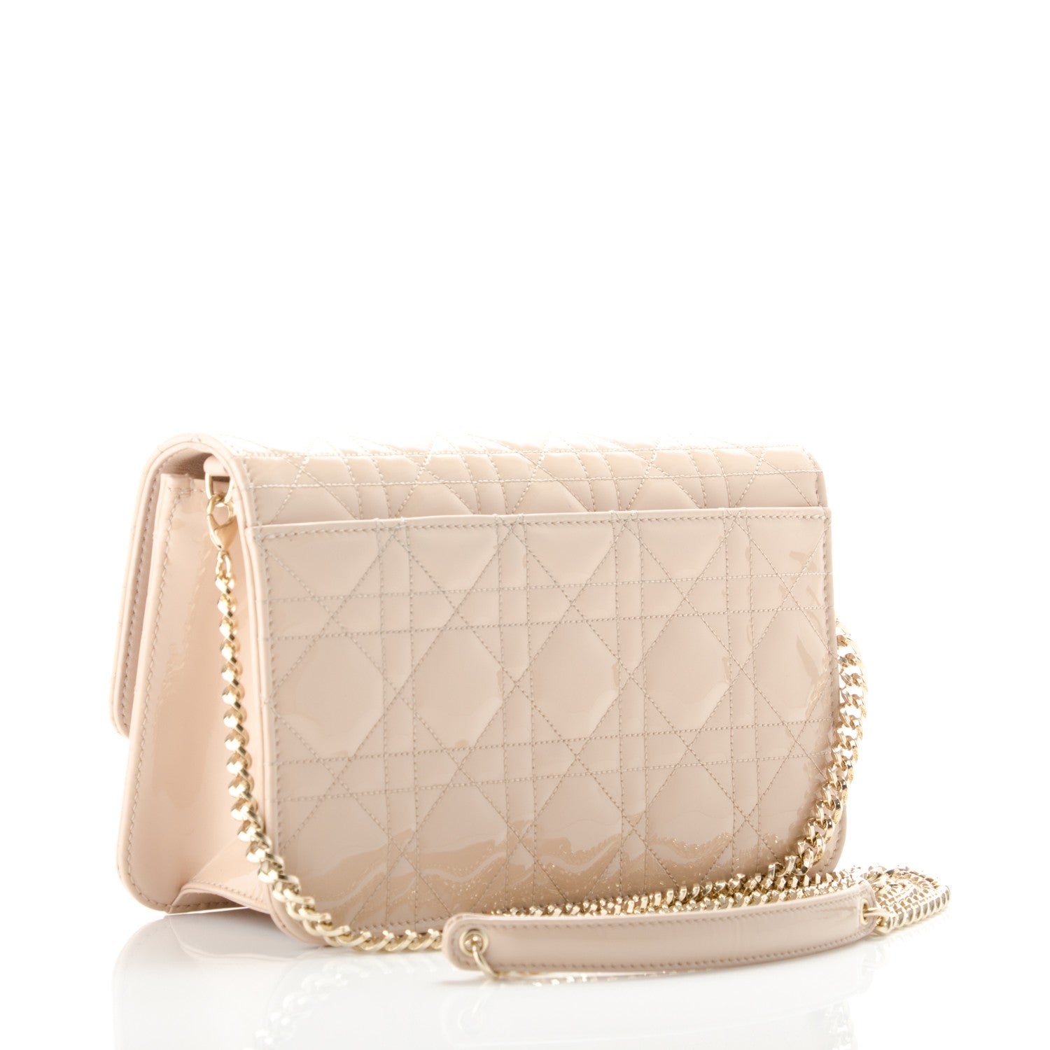 Christian Dior Patent Cannage Miss Dior Promenade Pouch Beige 3 of 8