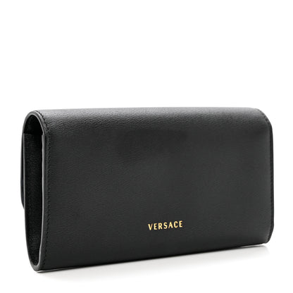 Versace Calfskin Medusa Continental Wallet Black 3 of 6