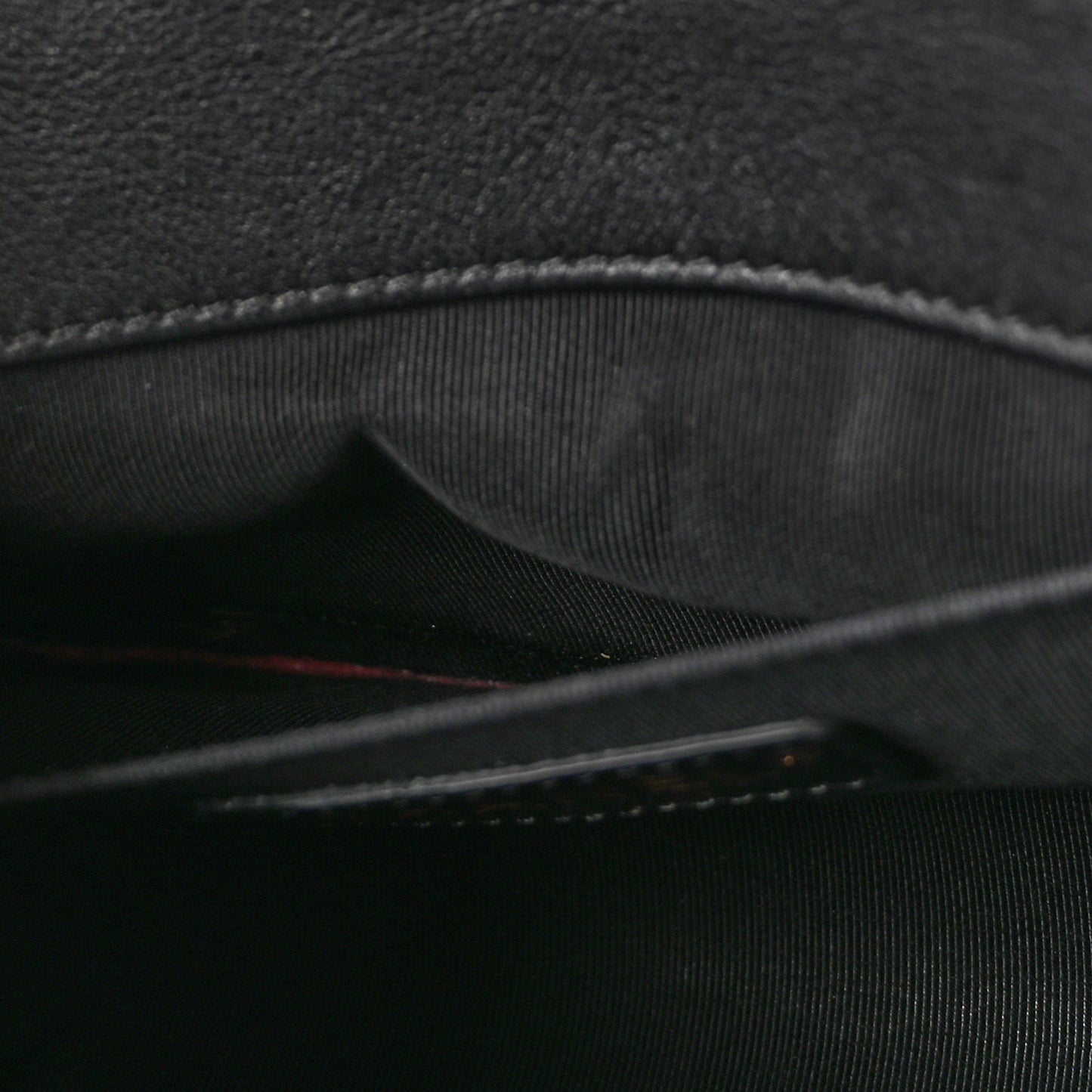 Calfskin Quilted Small Boy Flap Black