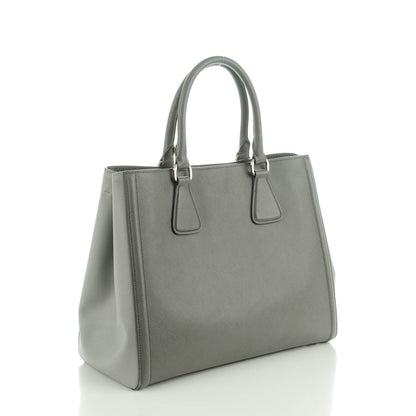 Prada Saffiano Lux Bi-Color Tote Marmo Nube 3 of 8