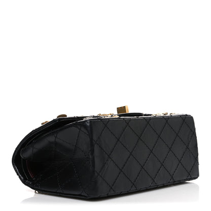 Chanel Aged Calfskin Lucky Charms 2.55 Reissue 224 Flap Black 4 of 10