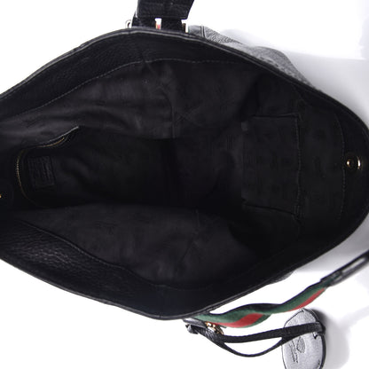 Gucci Pebbled Calfskin Medium Heritage Shoulder Bag Black 5 of 19