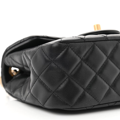Chanel Lambskin Quilted Mini Pearl Crush Flap Black 9 of 11
