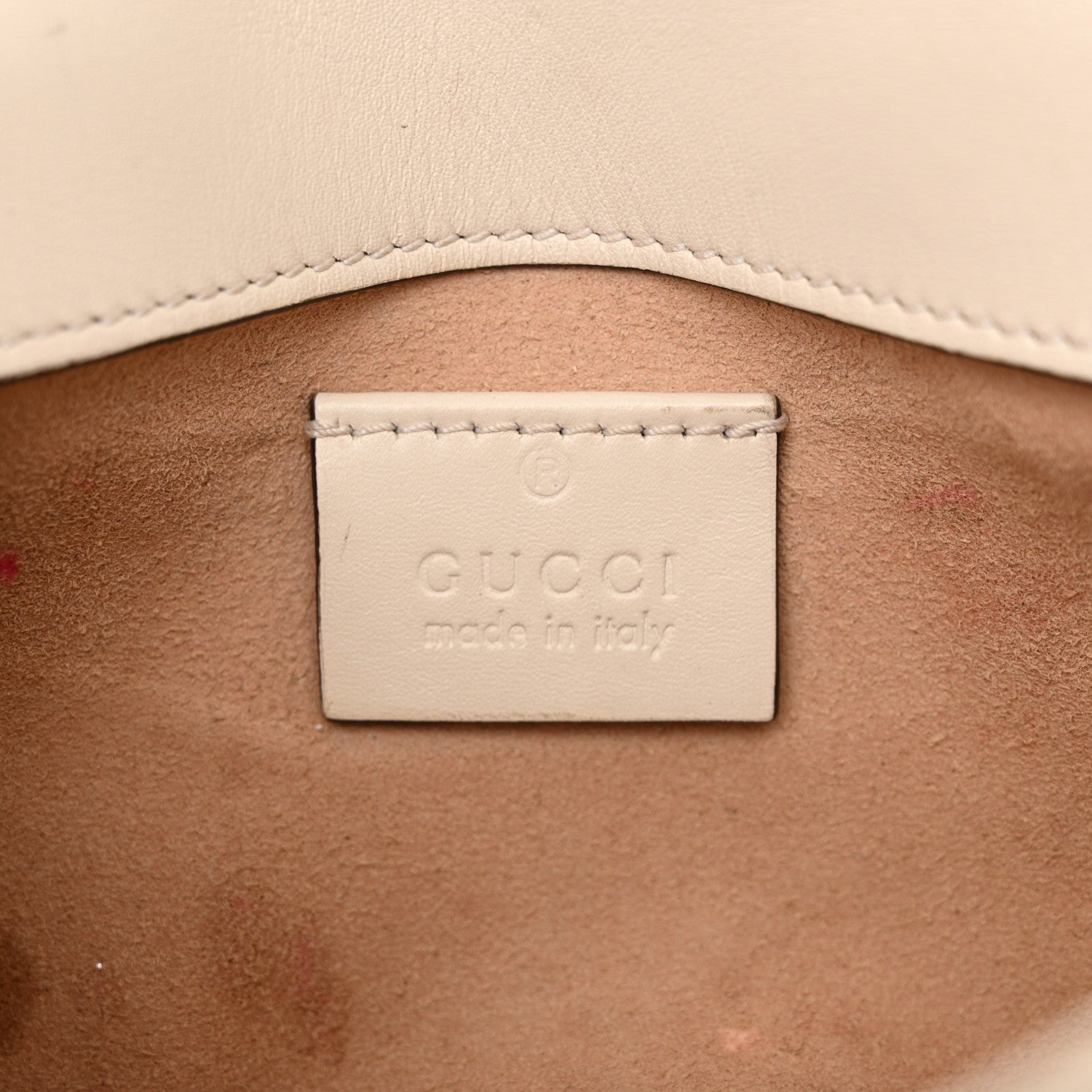 Gucci Calfskin Matelasse Super Mini GG Marmont Shoulder Bag White 6 of 19