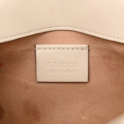 Gucci Calfskin Matelasse Super Mini GG Marmont Shoulder Bag White 6 of 19