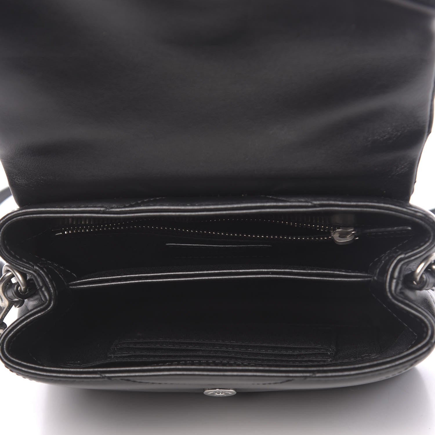 Saint Laurent Calfskin Y Quilted Monogram Toy Loulou Crossbody Bag Black 5 of 10