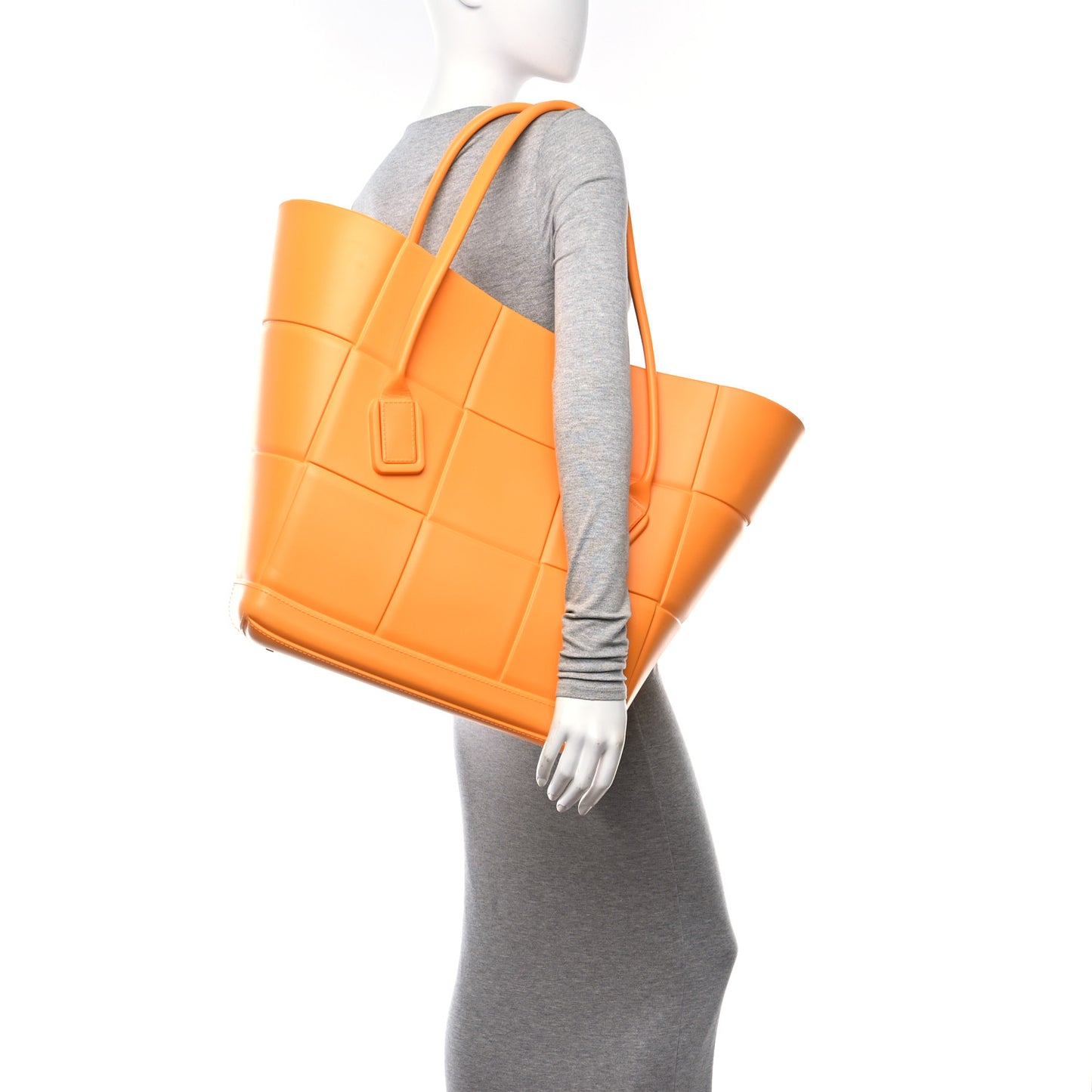 Rubber Maxi Intrecciato Medium Arco Tangerine