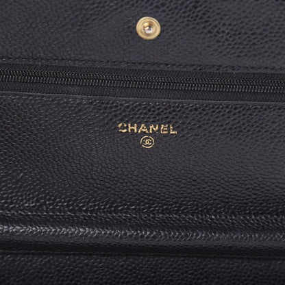 Chanel Caviar Quilted Wallet On Chain WOC Black 6 of 18
