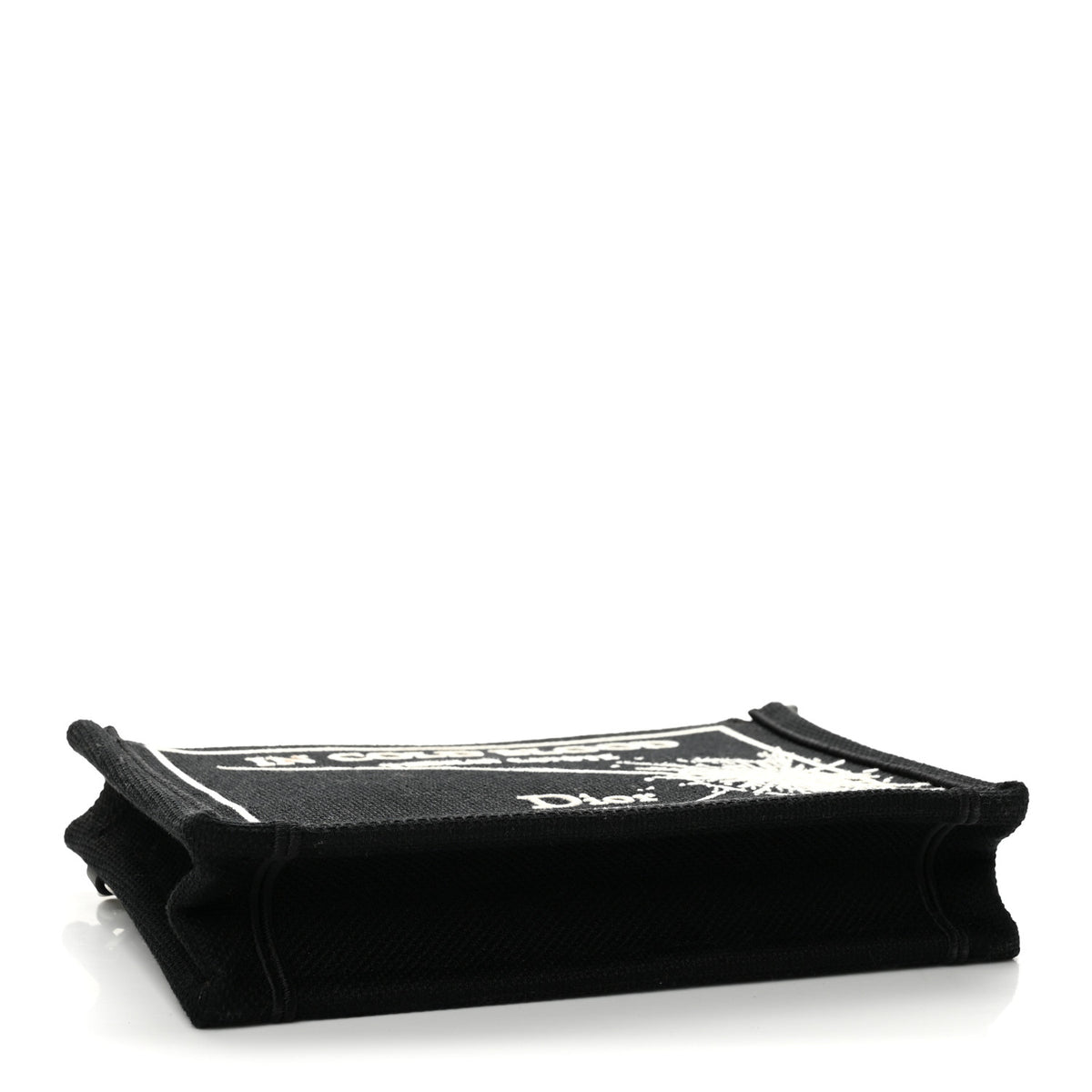 Cotton Canvas A5 Capote Pouch Wristlet Black White