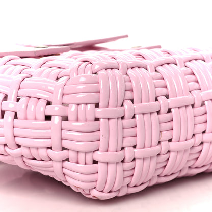 Balenciaga Faux Calfskin Braided Varnished XXS Bistro Basket Candy Pink 9 of 10