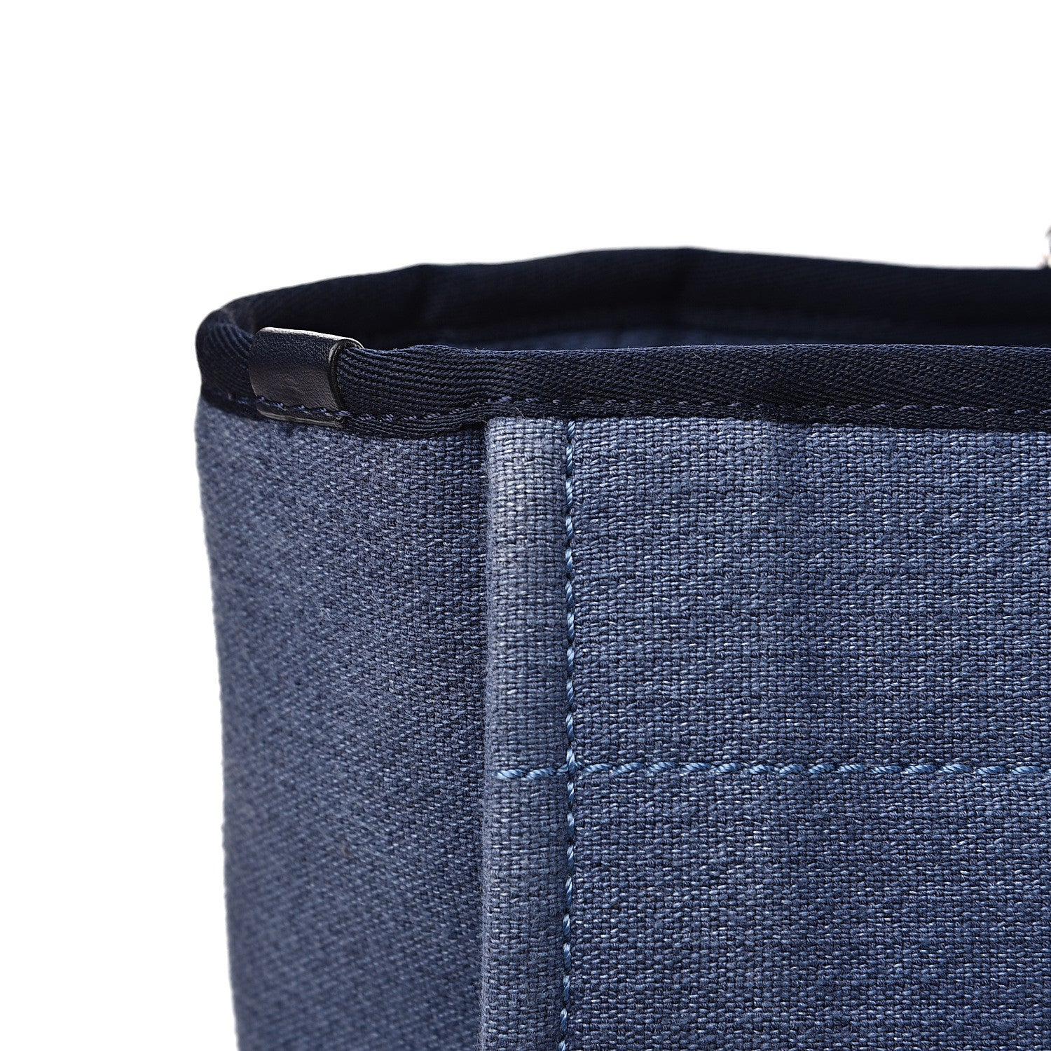 Chanel Canvas Small Deauville Tote Blue 10 of 10