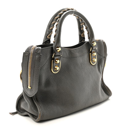 Balenciaga Chevre Gold Metallic Edge Hardware Mini City Gris Acier 3 of 10