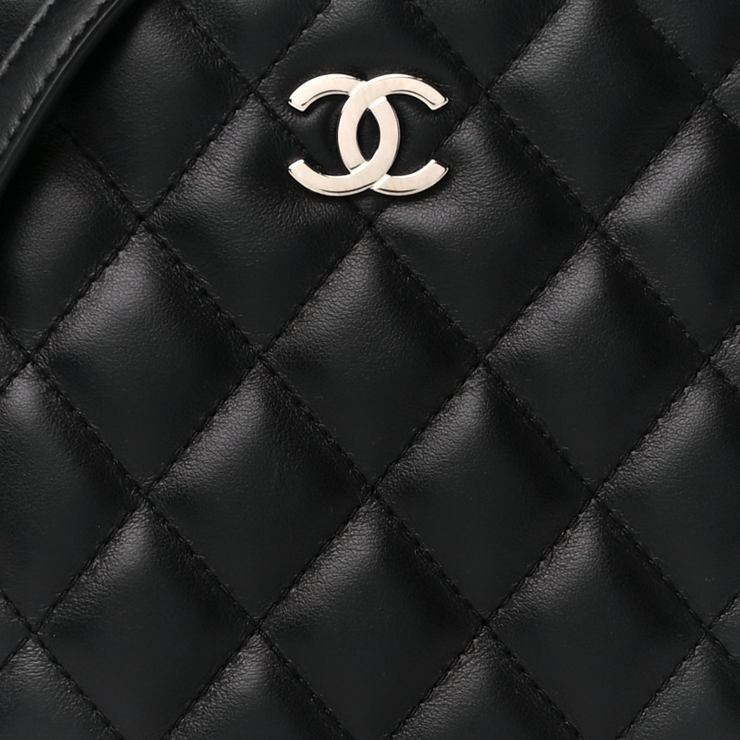 Lambskin Quilted Crossbody Bag Black