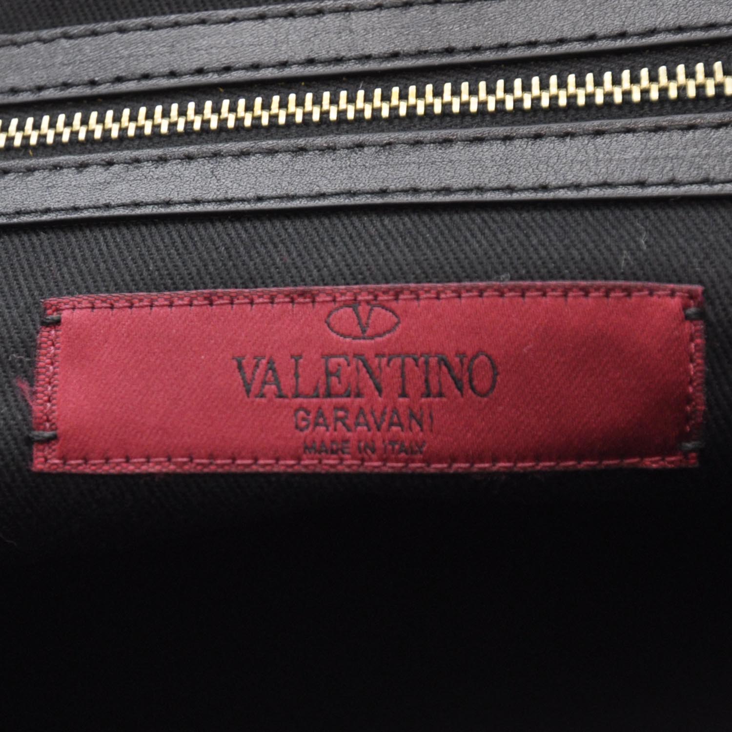 Valentino Garavani Vitello Rockstud Dome Satchel Black 7 of 9