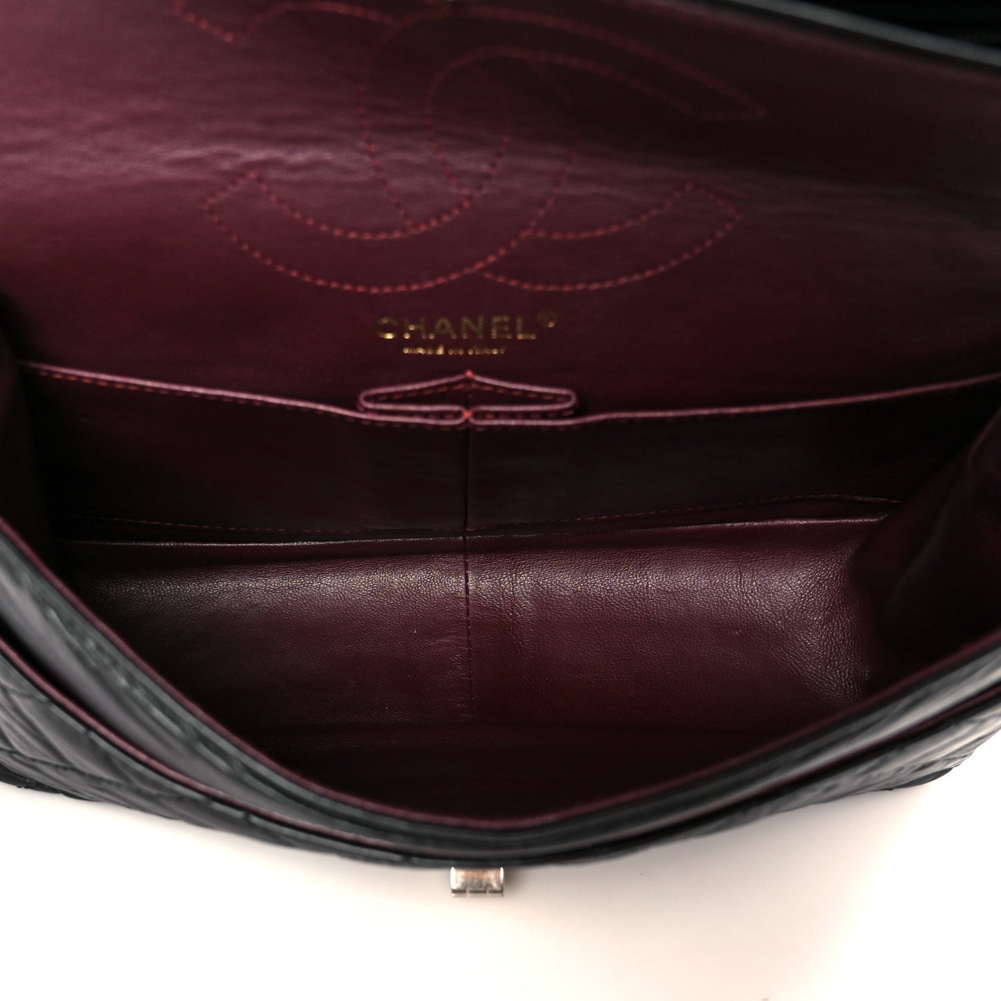Aged Calfskin Quilted 2.55 Reissue 226 Flap Black