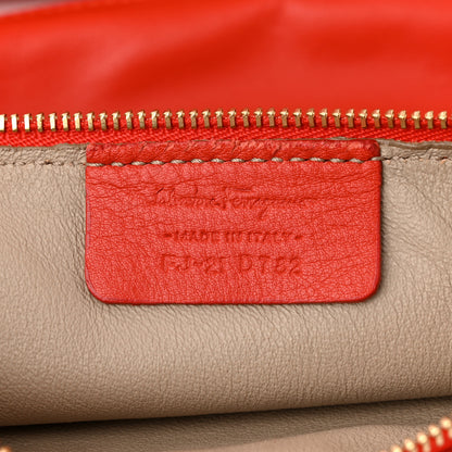 Salvatore Ferragamo Calfskin Large Sookie Satchel Red 7 of 12