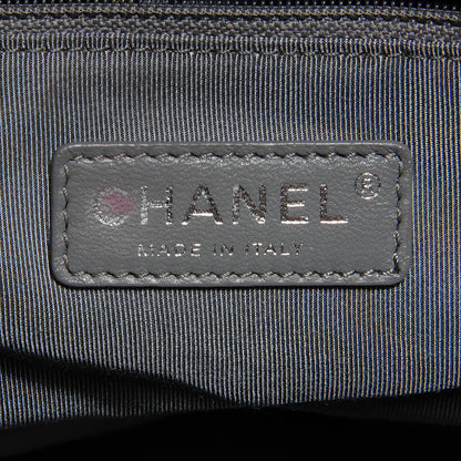 Chanel Grained Calfskin Quilted Medium Elastic Tote Green 6 of 7