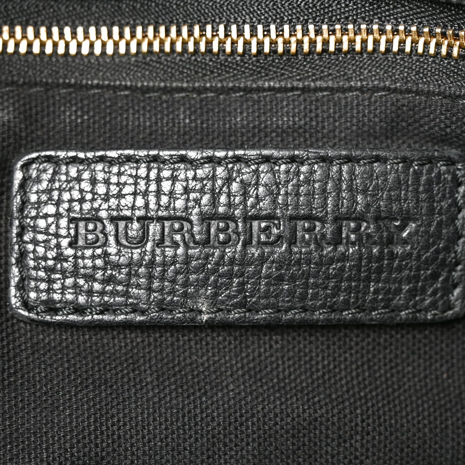 Burberry Grainy Calfskin House Check Small Canterbury Tote Black 6 of 10