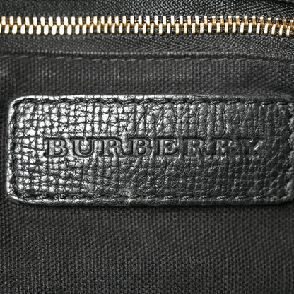 Burberry Grainy Calfskin House Check Small Canterbury Tote Black 6 of 10