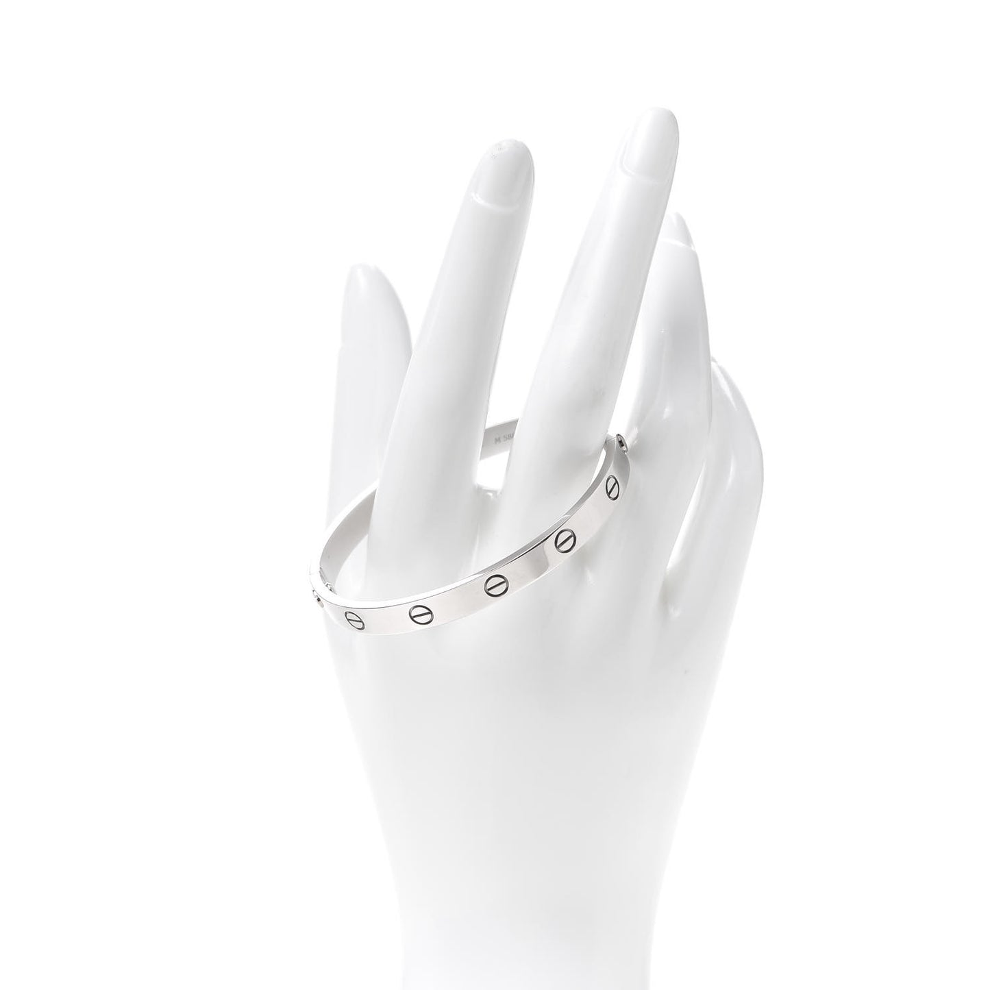 18K White Gold LOVE Bracelet 17