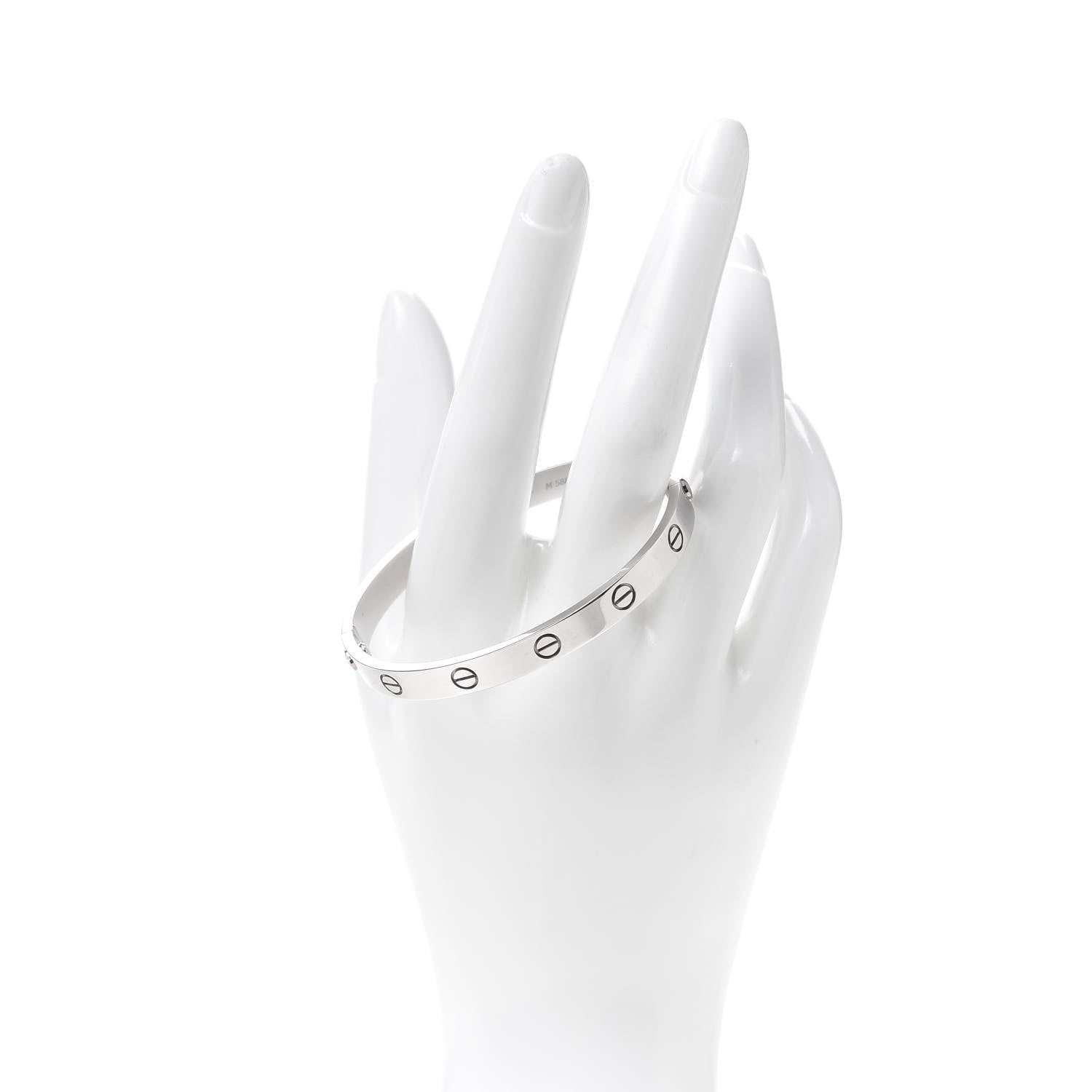 Cartier 18K White Gold LOVE Bracelet 17 2 of 6