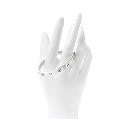 Cartier 18K White Gold LOVE Bracelet 17 2 of 6