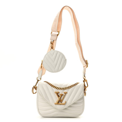 Louis Vuitton Calfskin New Wave Multi Pochette Snow 1 of 10