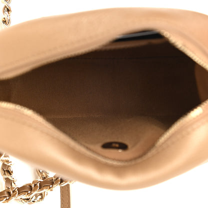 Chanel Goatskin Quilted Small Casual Trip Camera Case Beige 5 of 10