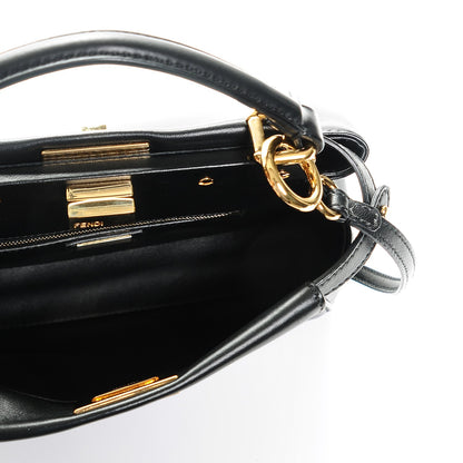 Fendi Nappa Mini Peekaboo Iconic Satchel Black 5 of 6