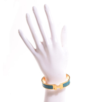 Hermes Narrow Enamel Clic Clac H Bracelet GM Bleu Indien 2 of 7