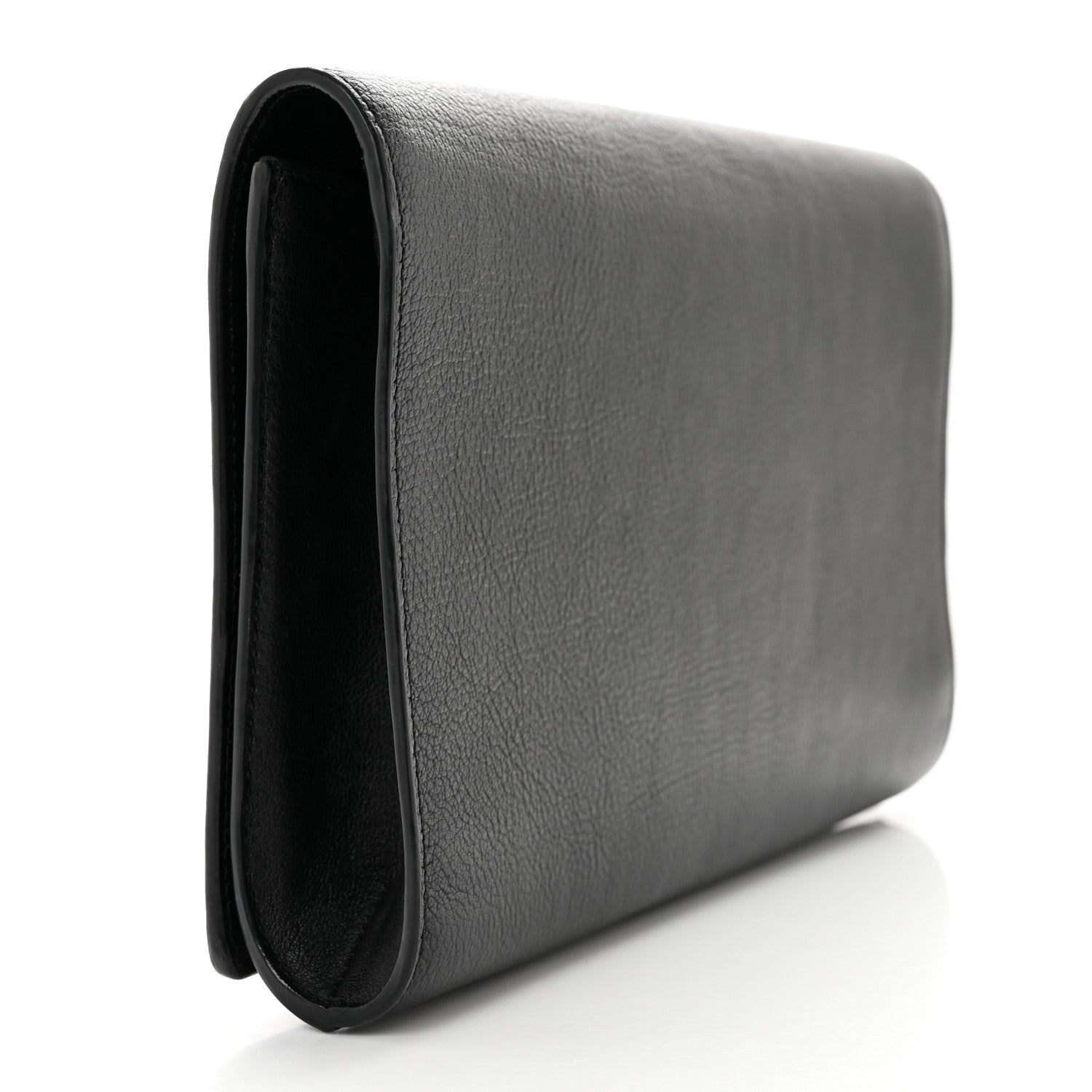 Saint Laurent Goatskin Monogram Large Belle De Jour Clutch Black 3 of 9