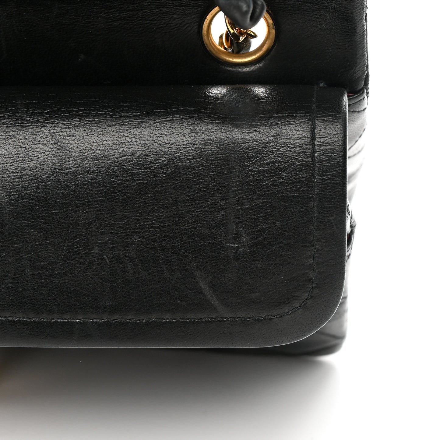 Lambskin Quilted Small Double Flap Black