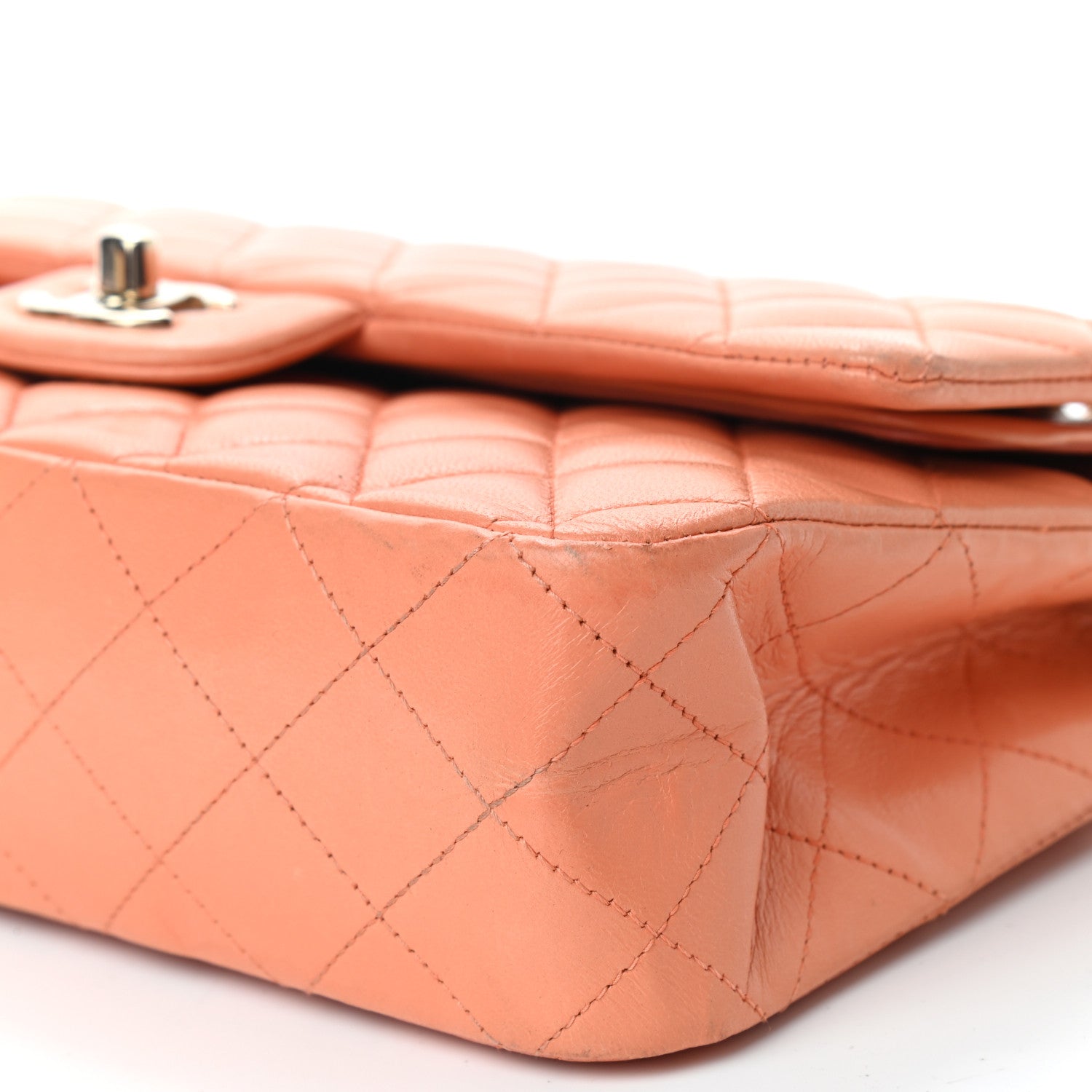 Chanel Lambskin Quilted Medium Double Flap Pink 8 of 10
