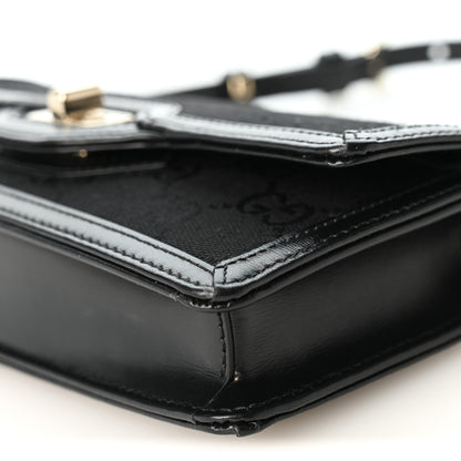 Gucci GG Monogram Textured Dollar Calfskin Small Luce Shoulder Bag Black 9 of 9