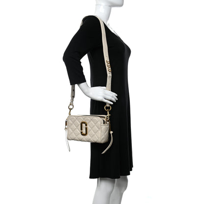 Marc Jacobs Calfskin Quilted The Softshot 21 Bag Ivory 1 of 14