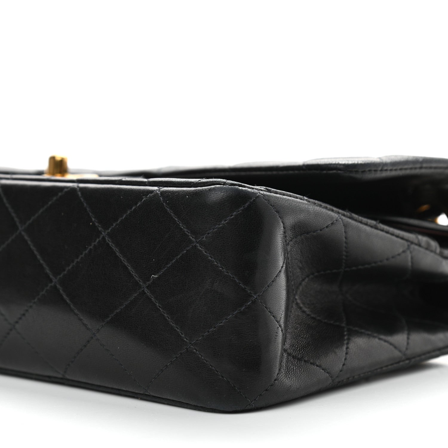 Chanel Lambskin Quilted Medium Double Flap Black 11 of 15