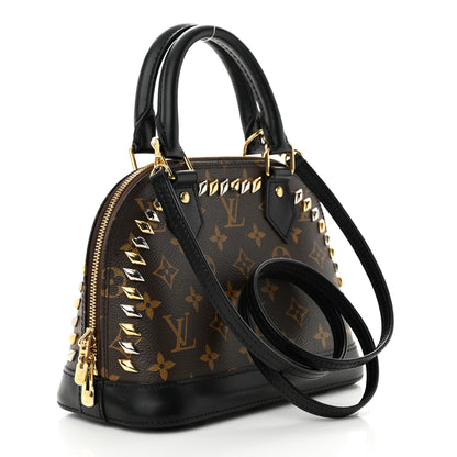 Louis Vuitton Monogram Macassar Studded Alma BB 3 of 11