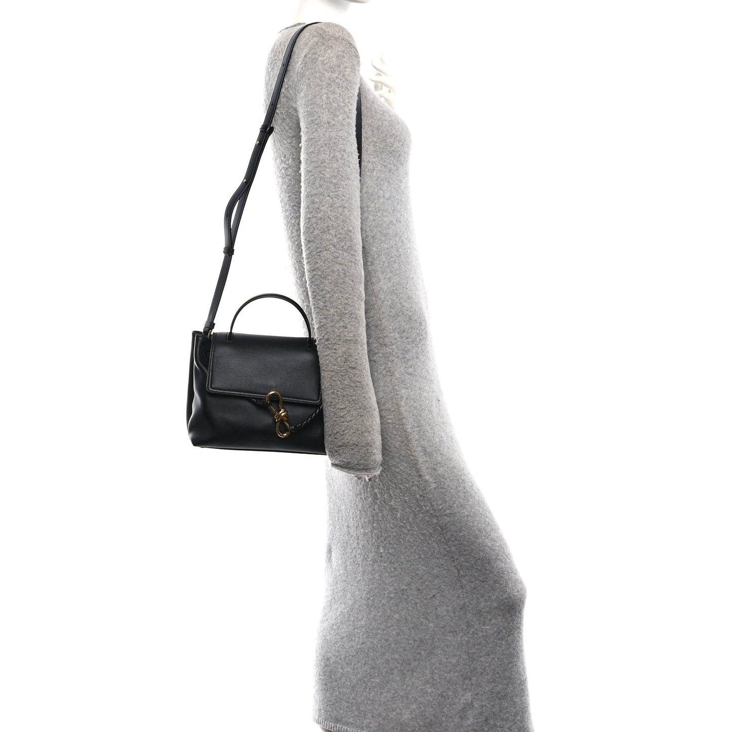 Silky Calfskin Small Ciao Ciao Black