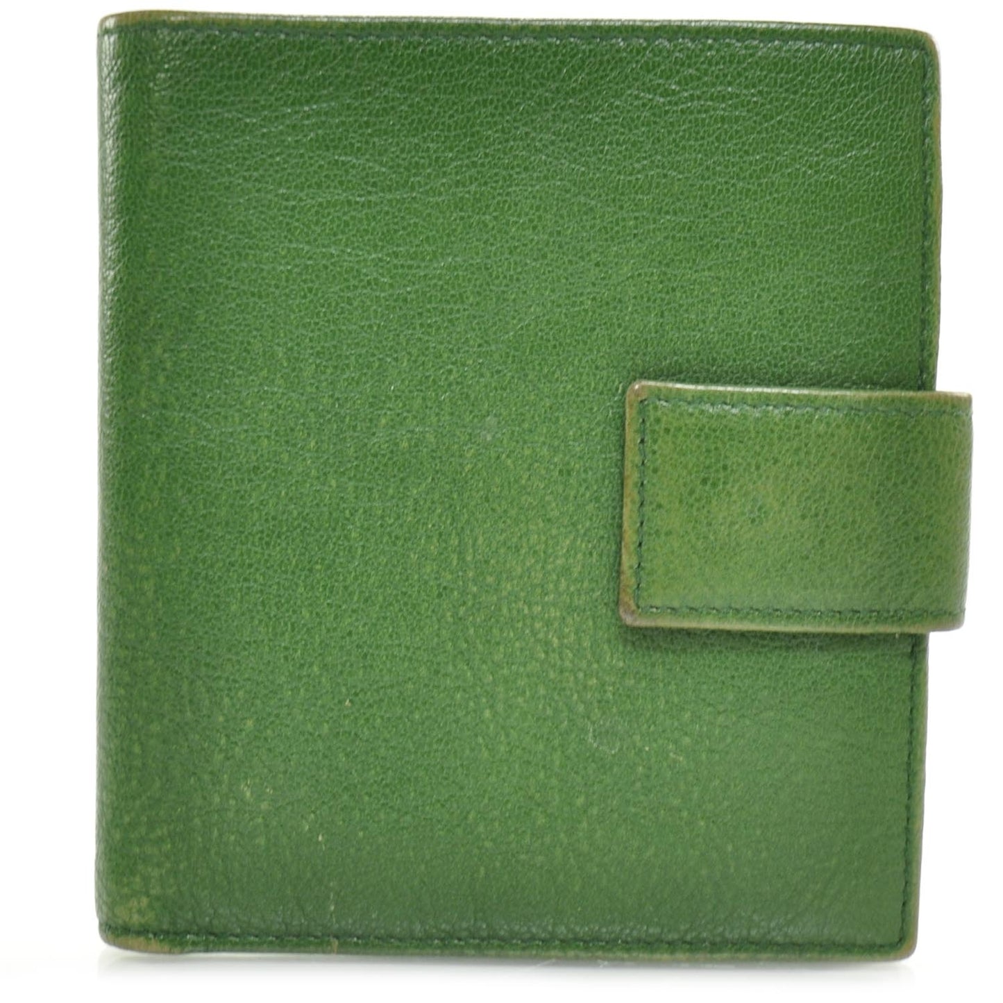 Leather Blondie French Wallet Green