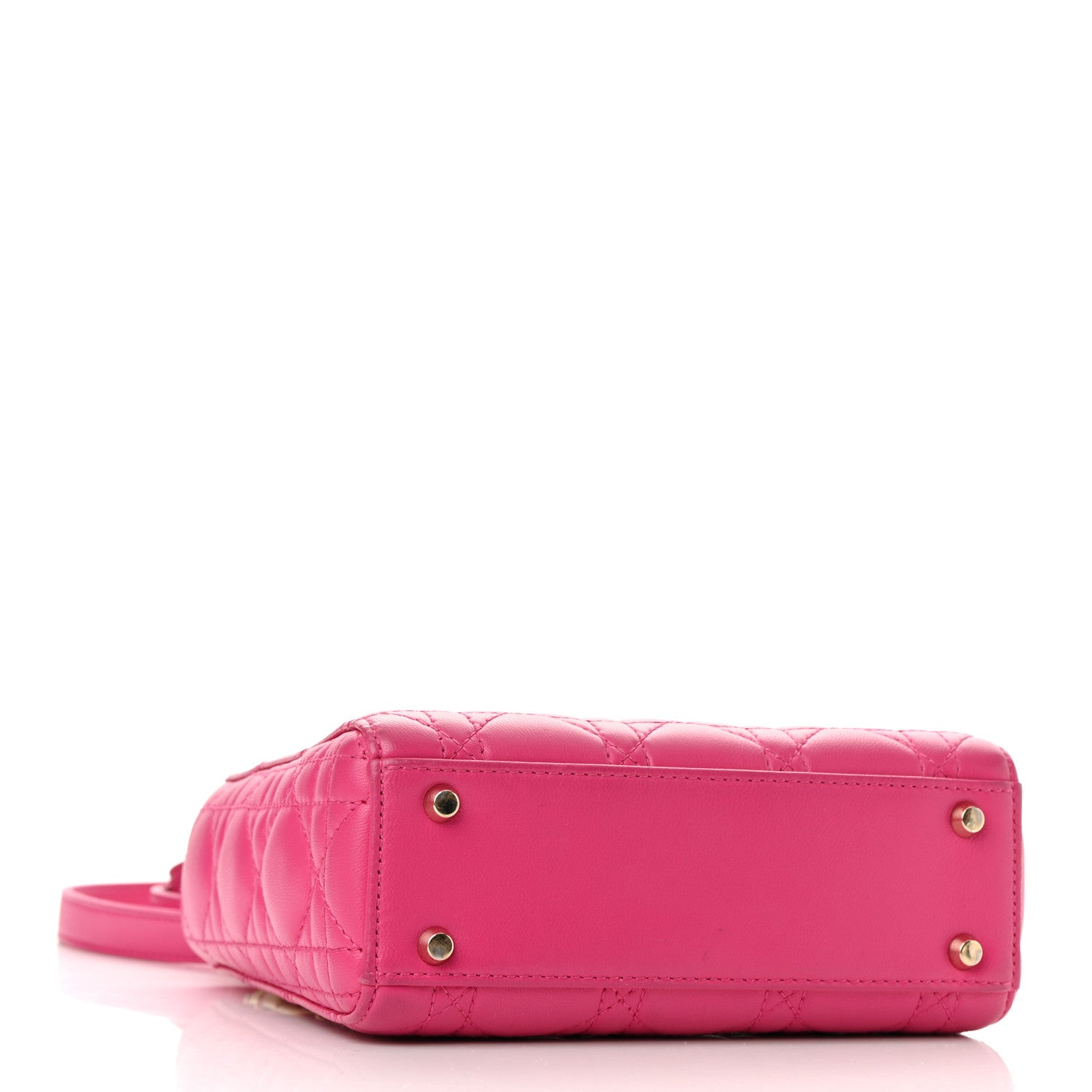 Christian Dior Lambskin Cannage Mini Lady Dior Fuchsia 4 of 12