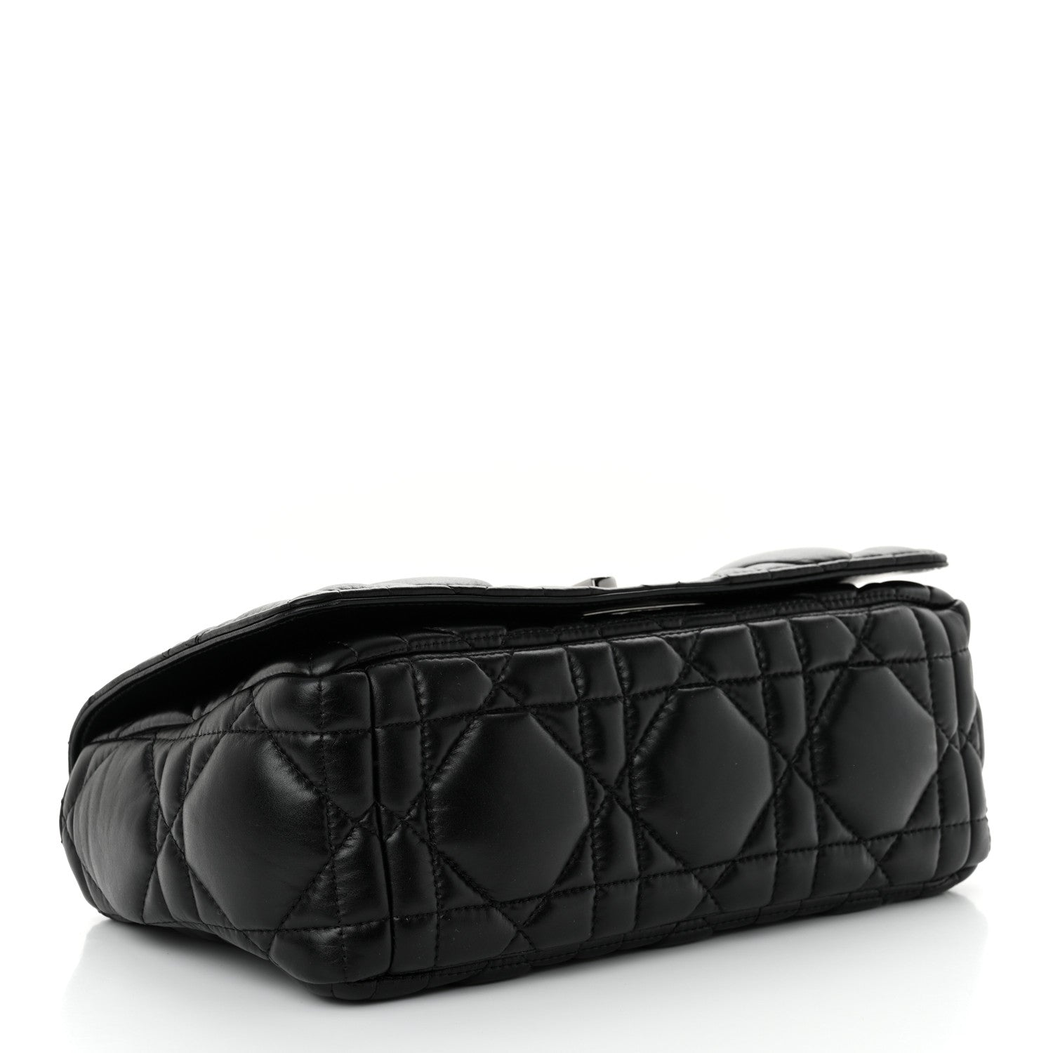 Christian Dior Calfskin Macrocannage Medium Caro Bag Black 4 of 11
